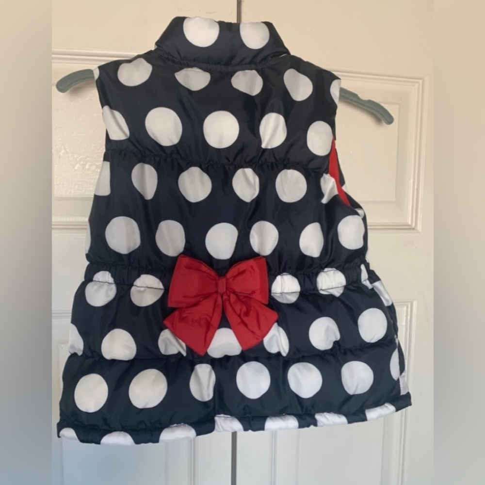 Gymboree Black and White Polka Dot Puffer Vest